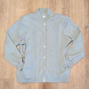 Vintage Wool Blend Glenayr Kitten Cardigan With Small Shoulder Pads